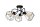Schwarze Deckenlampe Retro Metall E27 L:65 cm 3-flammig
