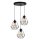 Lampe à suspendre Noir Métal Ø45 cm E27 3-flamme Rétro