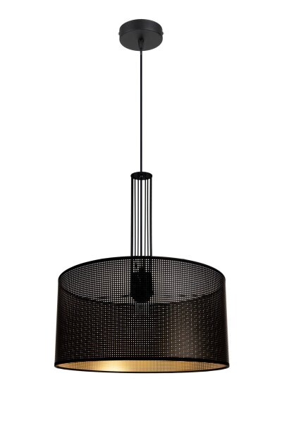 Dekorative Hängelampe Metall B:40 cm E27 Schwarz Gold