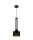 Lampe à suspendre décorative métal L:15 cm E27 noir or