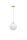 Goldene Deckenleuchte Glas blendarm Ø12 cm E27 Metall