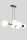 Lampe à suspendre anti-éblouissement verre métal 100 cm long E27 noir