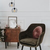 Loft Hängeleuchte Schwarz Metall B:20 cm E27 dekorativ