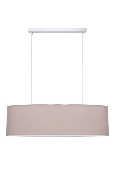 Wohnliche Pendelleuchte Stoff Braun 2-flammig E27 70 cm