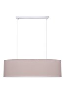 Suspension cosy tissu brun 2 flammes E27 70 cm