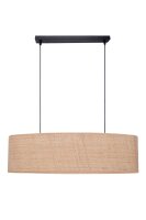 Confortable lampe &agrave; suspendre Tissu Noir Naturel 2...