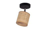 Spot de plafond flexible tissu brun peu...