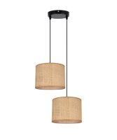 Blendarme Lampe suspendue rotin brun E27 L:22 cm Moderne
