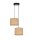 Blendarme Lampe suspendue rotin brun E27 L:22 cm Moderne