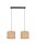 Blendarme Pendelleuchte Stoff Braun E27 50 cm länglich