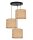Wohnliche Hängelampe Rattan Braun E27 Ø45 cm 3-flammig