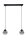 Lampe à suspendre anti-éblouissement métal verre fumé E27 L:42 cm 2-flmg
