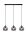 Lampe à suspendre anti-éblouissement métal verre fumé E27 L:62 cm 3-flmg