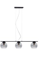 Lampe &agrave; suspendre 3 flammes verre m&eacute;tal E27...