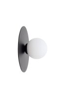 Applique Abat-jour en verre Métal Noir Blanc E27...