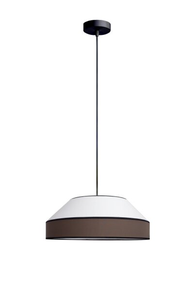 Blendarme Lampe à suspendre Tissu Noir Blanc E27 Ø45 cm