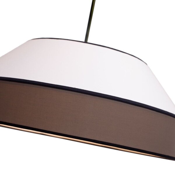Blendarme Lampe à suspendre Tissu Noir Blanc E27 Ø45 cm