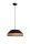 Lampe à suspendre ronde tissu rotin noir naturel E27 Ø45 cm