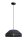 Lampe à suspendre noire tissu anti-éblouissant confortable L:45 cm E27