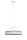 Suspension ronde en coton blanc E27 L:45 cm