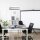 Suspension ronde en coton blanc E27 L:45 cm