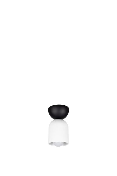 Minimalistische Hängelampe Weiß Schwarz E27 Ø11 cm rund
