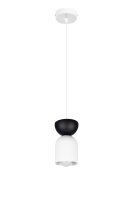 Minimalistische H&auml;ngelampe Wei&szlig; Schwarz E27...