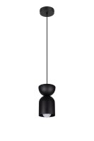 Runde H&auml;ngeleuchte Schwarz Metall &Oslash;11 cm...