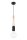 Lampe à suspendre bois métal noir E27 Ø10 cm rond confortable