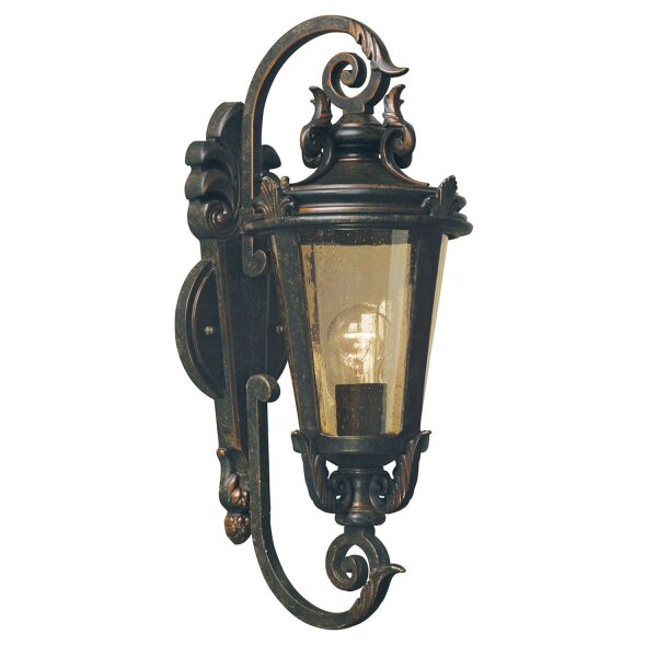 Außenlampe Balkon Haus in Bronze IP44 E27 Rustikal