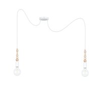 Grande lampe Spider suspendue bois métal E27 400...