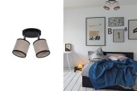Plafonnier orientable tissu anti-éblouissant E14...