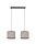 Longue lampe à suspendre Tissu Noir Beige E27 50 cm 2-flmg