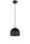 Suspension noire métal bois Ø17 cm E27 confortable