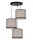 Tissu Lampe à suspendre anti-éblouissement Noir Beige E27 Ø45 cm rond
