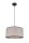 Stoff Hängelampe blendarm Schwarz Beige E27 Ø40 cm rund