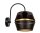 Stilvolle Wandleuchte Metall Schwarz Gold H:25 cm E27