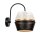 Elegante Wandlampe Metall Schwarz Weiß Gold H:25 cm E27