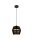 Elégante lampe à suspendre métal noir or E27 Ø20 cm