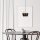 Suspension ronde métal noir blanc or E27 Ø20 cm