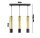 Suspension métal GU10 L:55 cm noir or 3-flmg