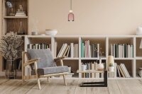 Accueillante lampe suspendue Rose Métal Bois E27...