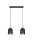 Accueillant luminaire suspendu Noir Métal Bois E27 46 cm
