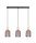 Suspension chaleureuse Champagne Métal Bois 3-flmg