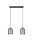 Gemütliche Hängelampe Champagner Metall Holz E27 46 cm