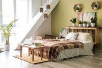 Hängelampe Rostbraun Metall Holz 3-flmg E27...