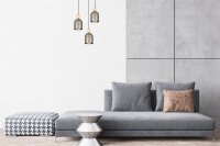 Hängeleuchte Champagner Metall Holz 3-flmg E27...