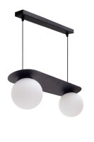 Blendarme Suspension Boules de verre E27 2-flmg Noir