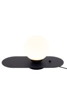 Lampe de chevet avec interrupteur verre métal E27...