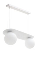 Hängelampe 2-flammig Glaskugeln Weiß 50 cm E27...